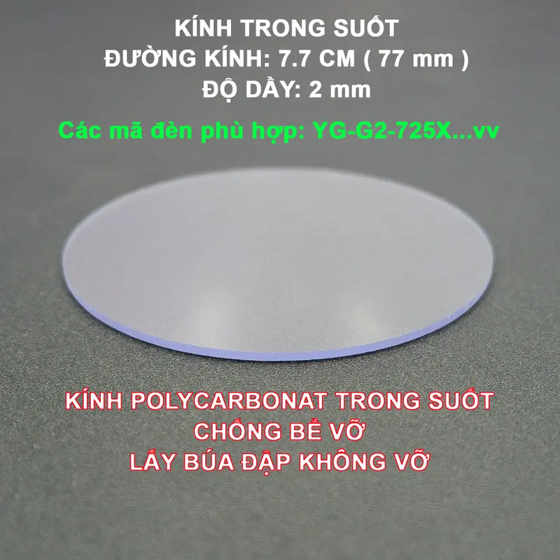 Tấm Nhựa Polycarbon Chống Vỡ Thay Thế Cho Các Loại Đèn Đội Đầu Cầm Tay Nhiều Kích Thước 6