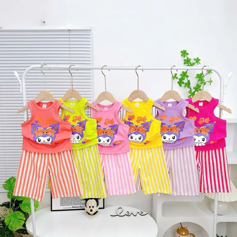 Bộ bé gái sát nách labubu và kurumi a3 combo3 bộ 109k miễn phí shop 1