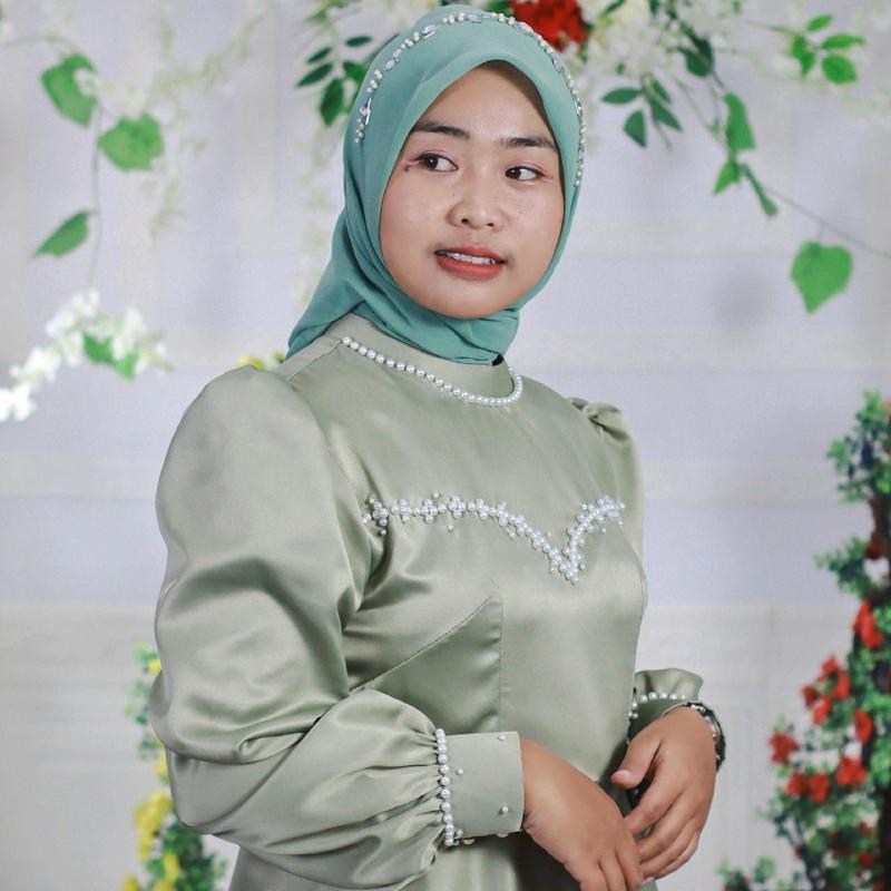 claudy dress satin premium - gaun pesta muslimah gaun kondangan dress wanita muslimah dress kondangan lamaran terlaris Nyaman 7