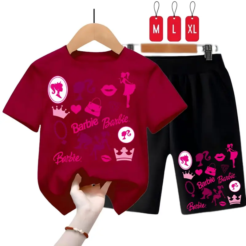 Setelan Kaos Anak  Barbie Barbie 6W Baju Fashion 2