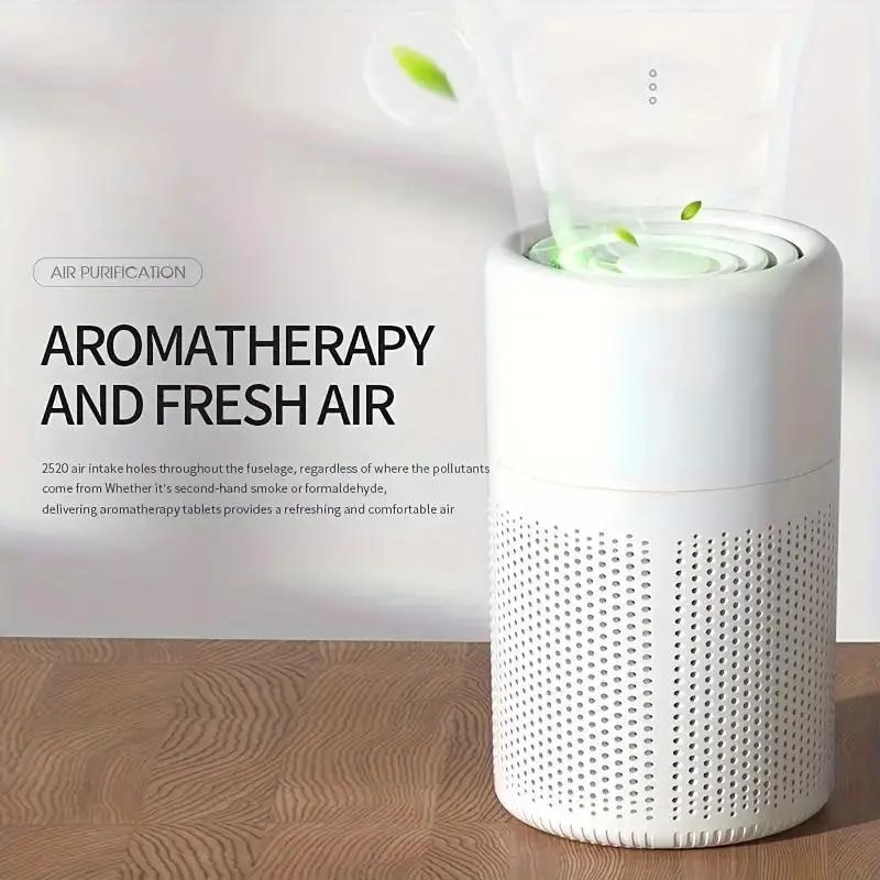 Portable Smart Air Purifier, USB Powered Air Purifier with Scented Sponge, Universal Air Freshener for Home Office Living Room Bedroom 4