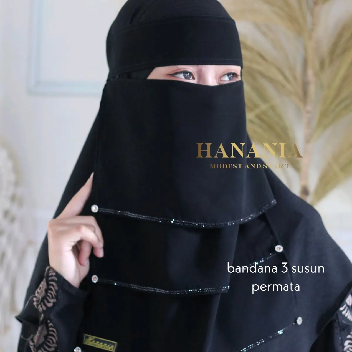 Niqab 3 susun ala Tarim by hanania sifon silk