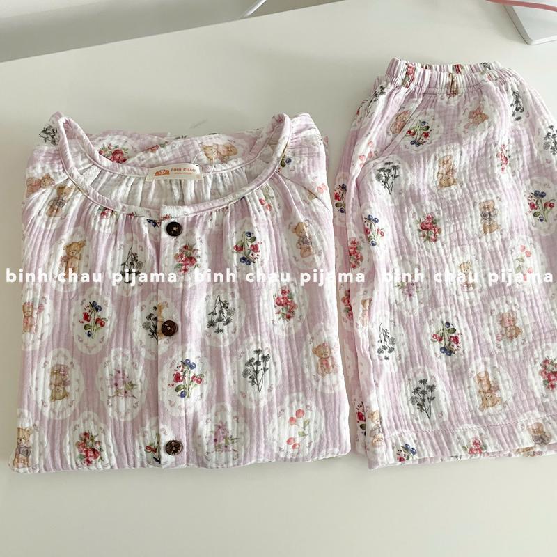 [ẢNH THẬT] Đồ Bộ Nữ Thiết Kế Chất Xô Muslin Cao Cấp - Bình Châu Pijama 7