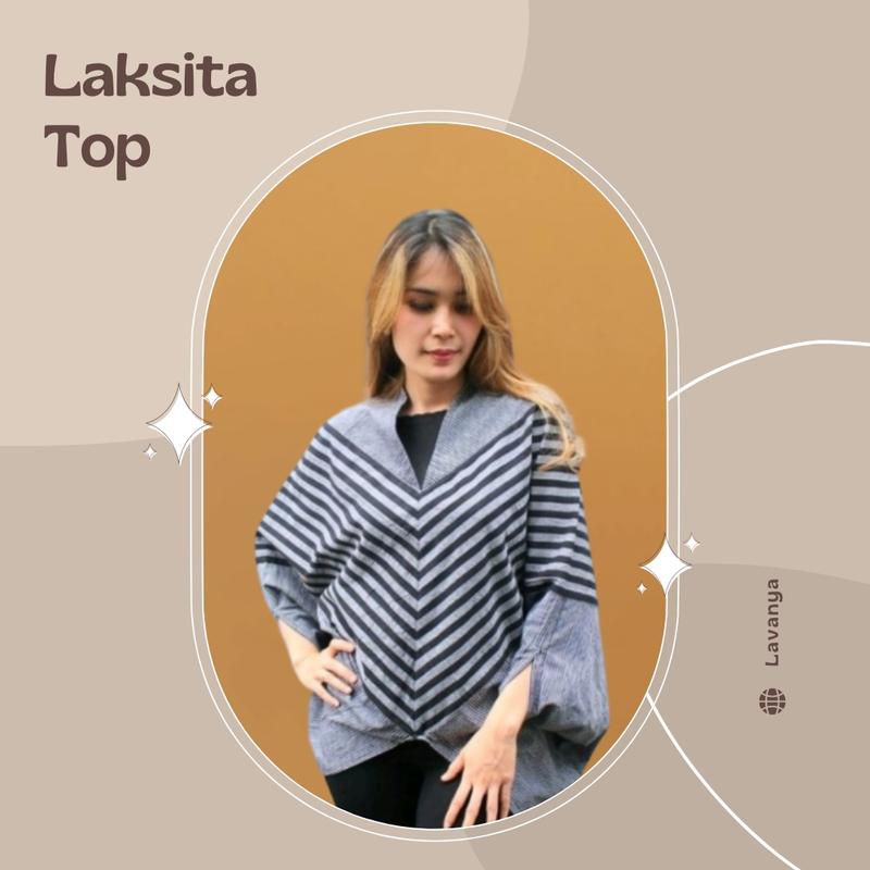 Lavanya - Laksita Top - Baju/Atasan/Kaos Batik Lurik Lengan Panjang 0