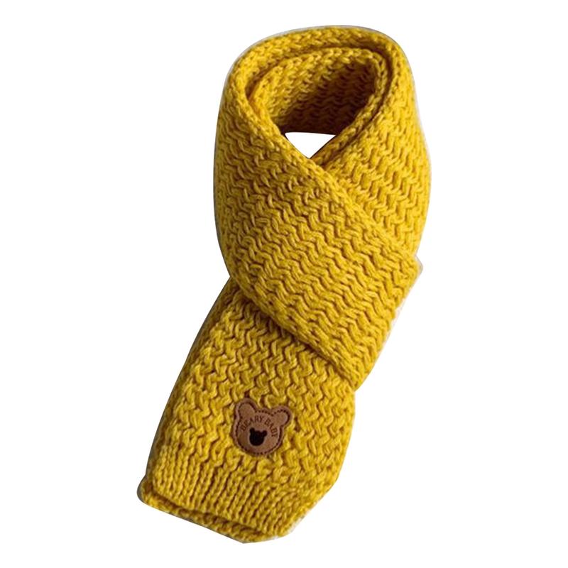 Baby Knitted Neckerchief Winter Warm Knit Scarf Lovely Kids Thick Warm Scarves 7