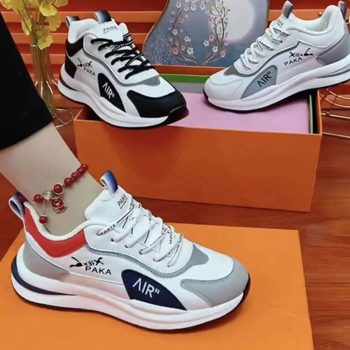 Dad Shoes, Thời Trang Nam Và Nữ, Da Thoáng Khí, Lưới, Dễ Phối Đồ, Thường Ngày Thích Hợp Cho Các Cặp Đôi, Giày Thể Thao Thường Ngày Sneaker Đế Bằng