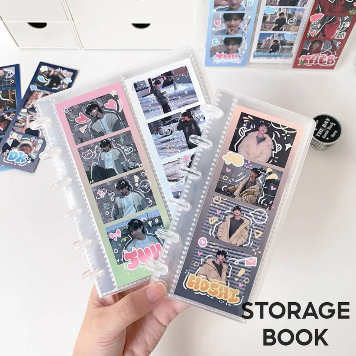 4Grid Photo Pocket Album, KPOT Idol Photocard Holder, 4Cut Film Sticker Journal, PP Binder Book, K- 4Grid Photo Pocket Album, KPOT Idol Photocard Holder, 4Cut Film Sticker Journal, PP Binder Book, K-