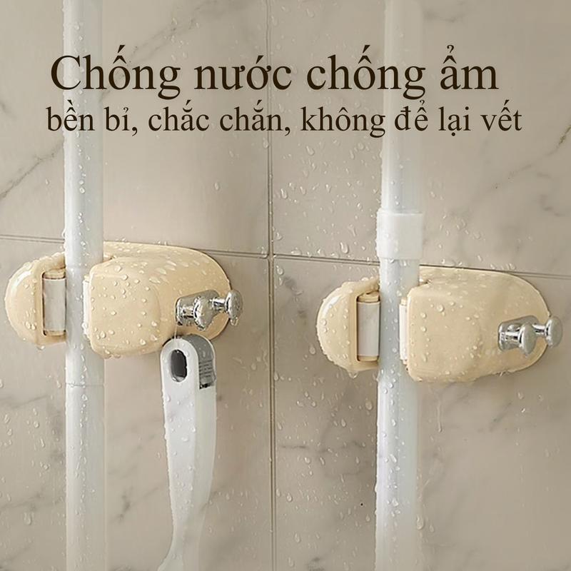 Giá Treo Chổi Và Cây Lau Nhà, Treo Tường, Có Móc Siêu Chắc Chắn, Chất Lượng Cao, Đa Năng, Móc Treo Tường 7