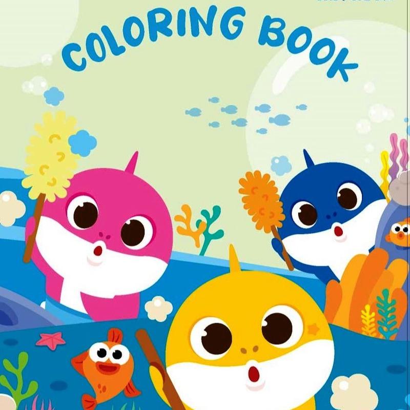 Coloring Book BABY SHARK World Ocean Day + Bonus Sticker Anak 1