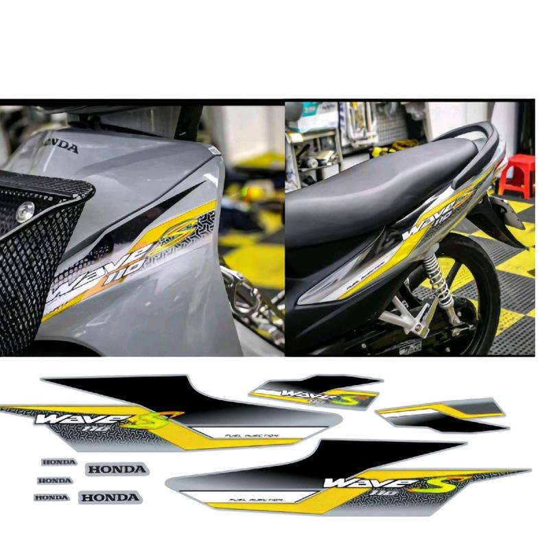 Tem Rời Wave 110 nhãn dán cao cấp chất liệu in 3 lớp ppf chống nước không phai màu logo decal. 5