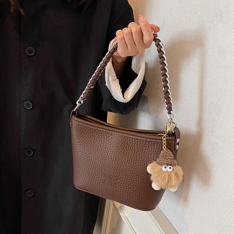 túi Messenger Hàn Quốc, Thời Trang Mới, Phong Cách Cổ Điển Túi Bucket Cầm Tay Dành Cho Nữ Bag Tote 5