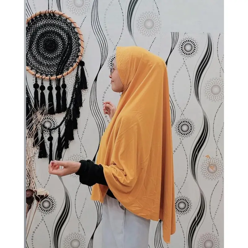 Jilbab Sorong Jersey Pet Antem busa tipis Rasyiqul/Wilda Uk XL 2