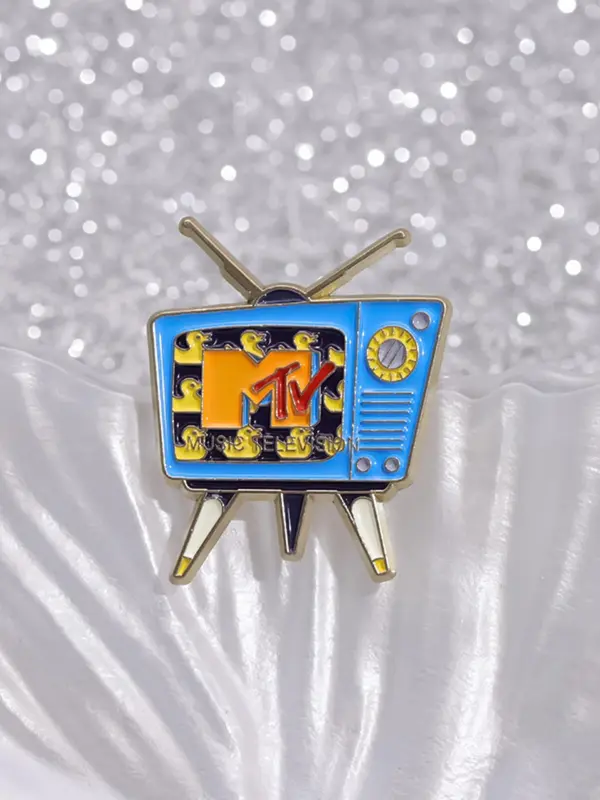 Vintage Tv Shaped Brooch, Enamel Pin Suitable for Backpacks, Jeans, Scarves, Hats Decoration,  Trendy All-match & Exquisite Brooch for Birthday Gift 3