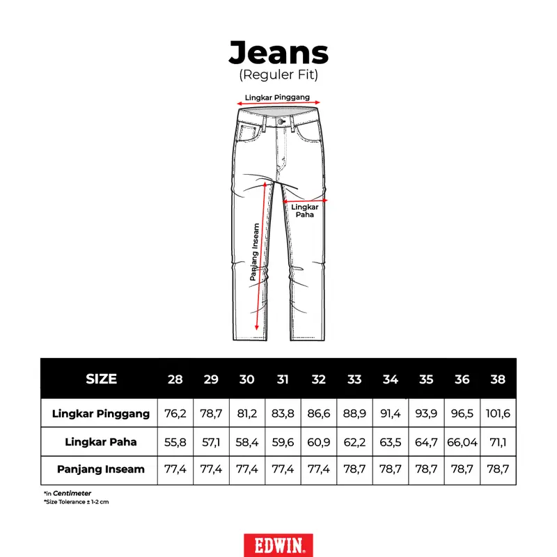 Edwin Jeans - 801 Reguler Straight Fit Soft Jeans Vintage Indigo - Celana Panjang Denim Pria waist Light Retro Dewasa Reguler Fit Dark Distro  no Stretch 6