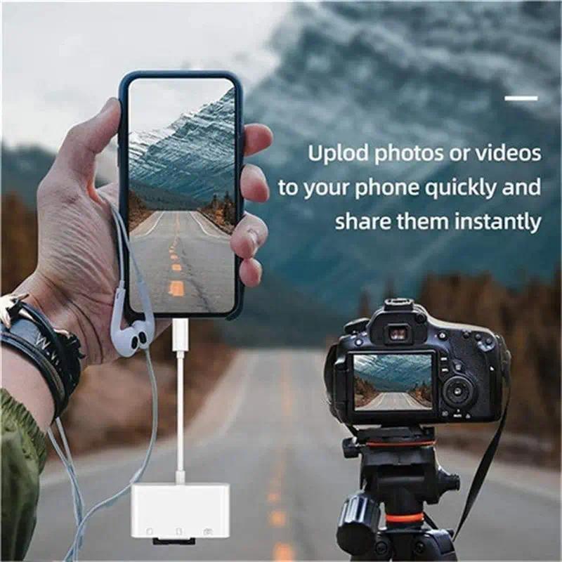 Đầu đọc thẻ chuyển OTG Type-C, cho thẻ điện thoại Type-C, thẻ TF và thẻ SD, đầu đọc thẻ CF 6