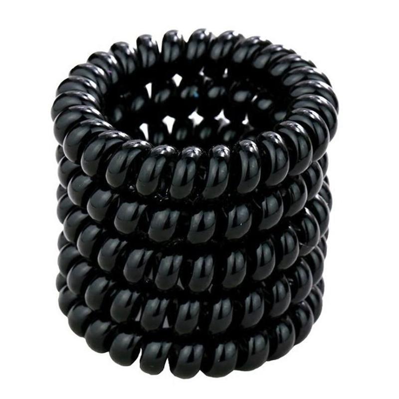 SET 5 Dây Cột Tóc Dạng LÒ XO Size Lớn 5.5cm Đen P113