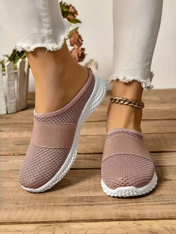 Women's Fashionable Solid Color Mules, Casual Soft Platform Slip on Walking Shoes, Breathable Comfortable Shoes for Daily Wear for Women & Girls 7