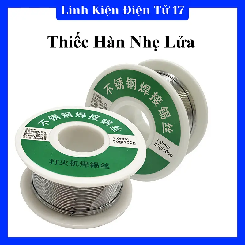 Thiếc Hàn hàn Inox 63% 1mm Mối Hàn Chắc và Bóng Lõi Thuốc 0