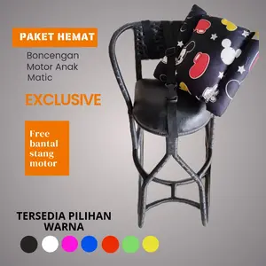 Exclusive!! Boncengan Motor / Dudukan Motor Matic untuk Anak (Mio, Scoopy, Vario, Beat, dll) dilengkapi sabuk Pengaman Free Bantal Stang Motor Motorcycle