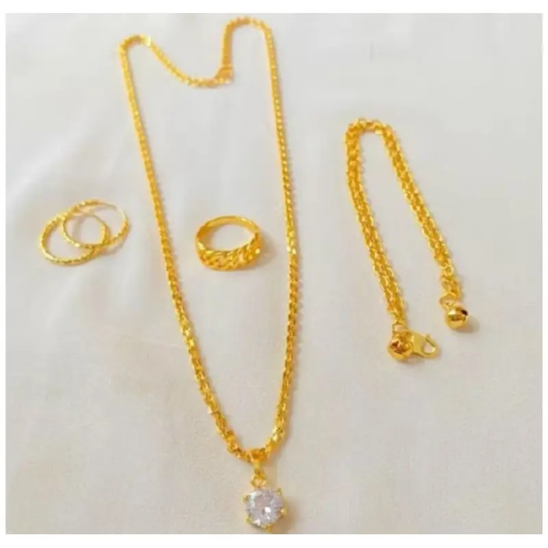 Set Perhiasan Wanita Stly Seharian Anti Luntur Lapis Emas24k