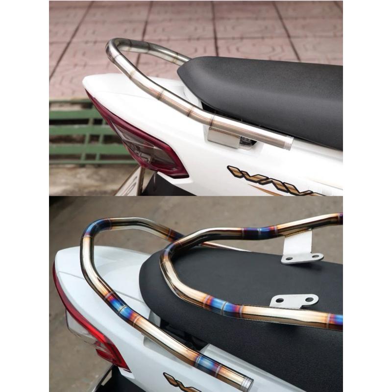 Tay xách inox 304 khò titan vểnh kiểu Trần Thuận cực đẹp lắp cho Wave 50-100-110cc,Rs Phụ Kiện Phụ Tùng