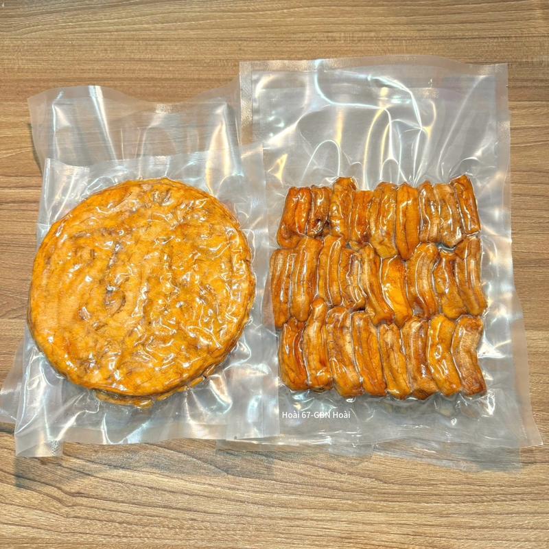 1KG COMBO 2 LOẠI CHUỐI SẤY DẺO MỀM 500g miếng tròn+500g nguyên trái Snack Food | Hoài 67