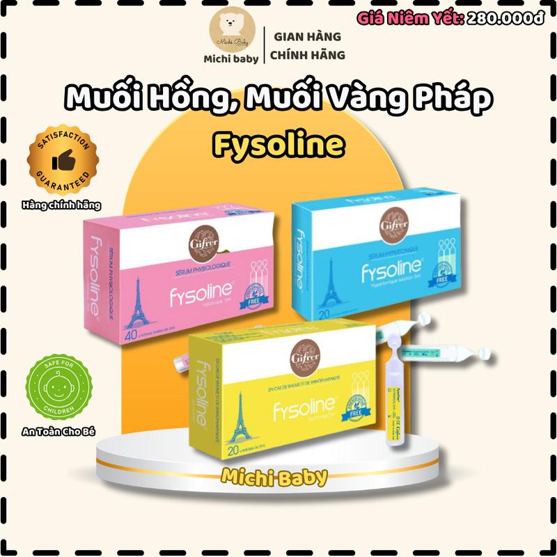 Michibaby- Nước Muối Hồng, Muối Vàng Fysoline Sinh Lý Cho Bé An Toàn Của Pháp - Michi Baby MC118