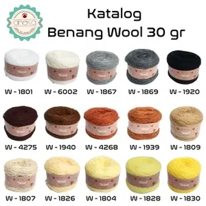 KATALOG - Benang Rajut Wool / Wol / Siet Yarn 30 dan 50 gram - PART 1