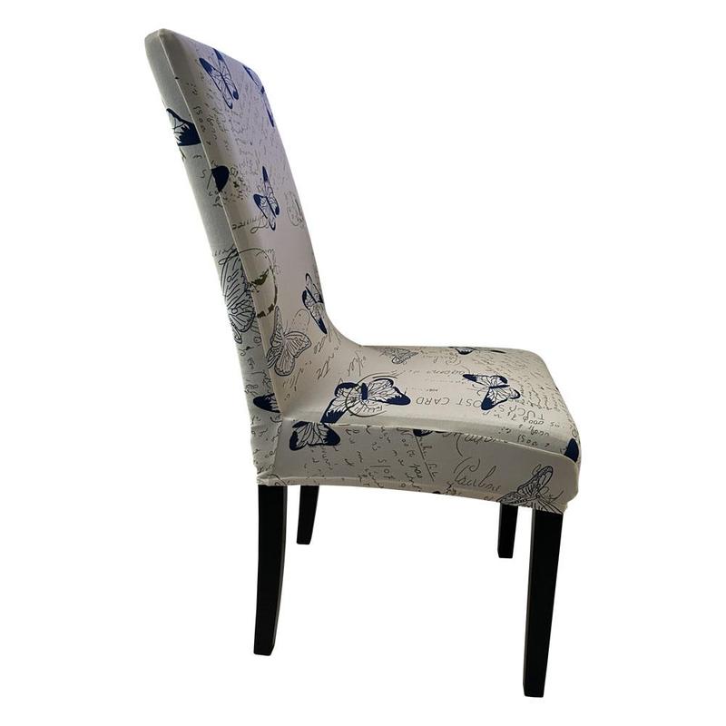 Modern Printed Chair Cover, 4/6pcs Removable Elastic Chair Slipcover, Simple Comfortable Breathable Reusable Chair Cover, Chair Cover for Home Dining Room Hotel 8