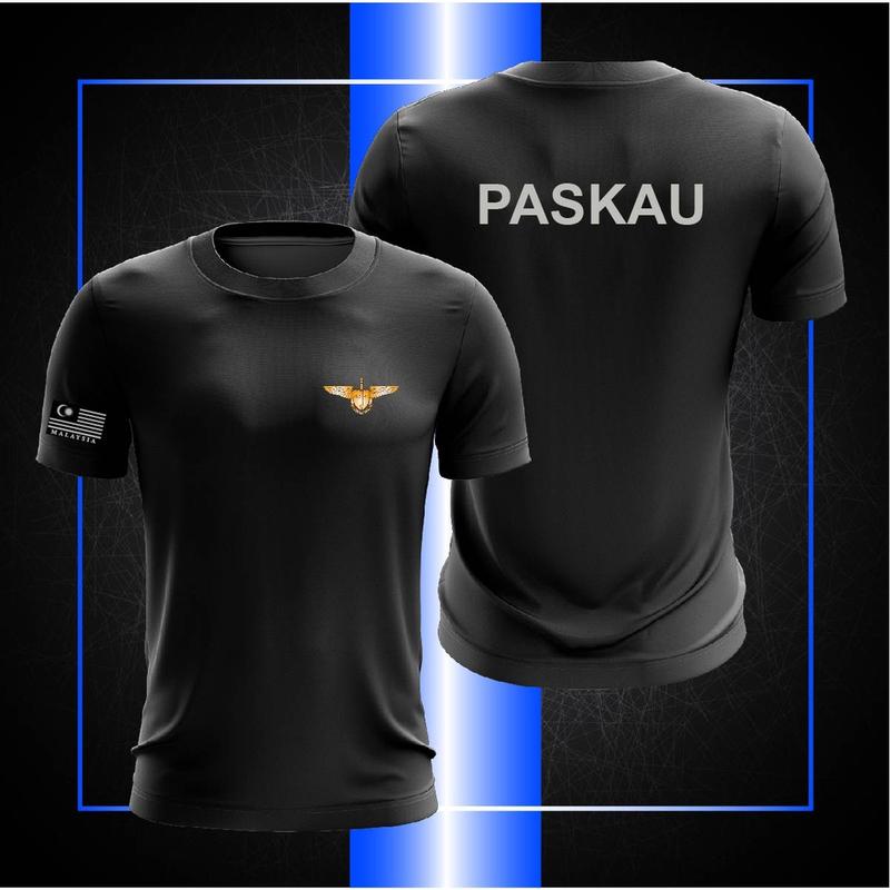 Jersi PASKAU Baju-T, Bahan Microfiber / Kapas, Sublimasi Penuh ...