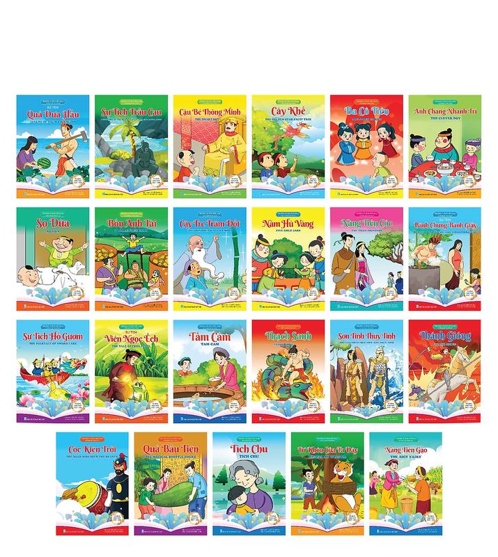 Bộ 20 Cuốn Truyện Tranh Cổ Tích Song Ngữ Anh Việt Cho Trẻ Mầm Non Vừa Học Bài Học Bổ Ích Vừa Học Tiếng Anh