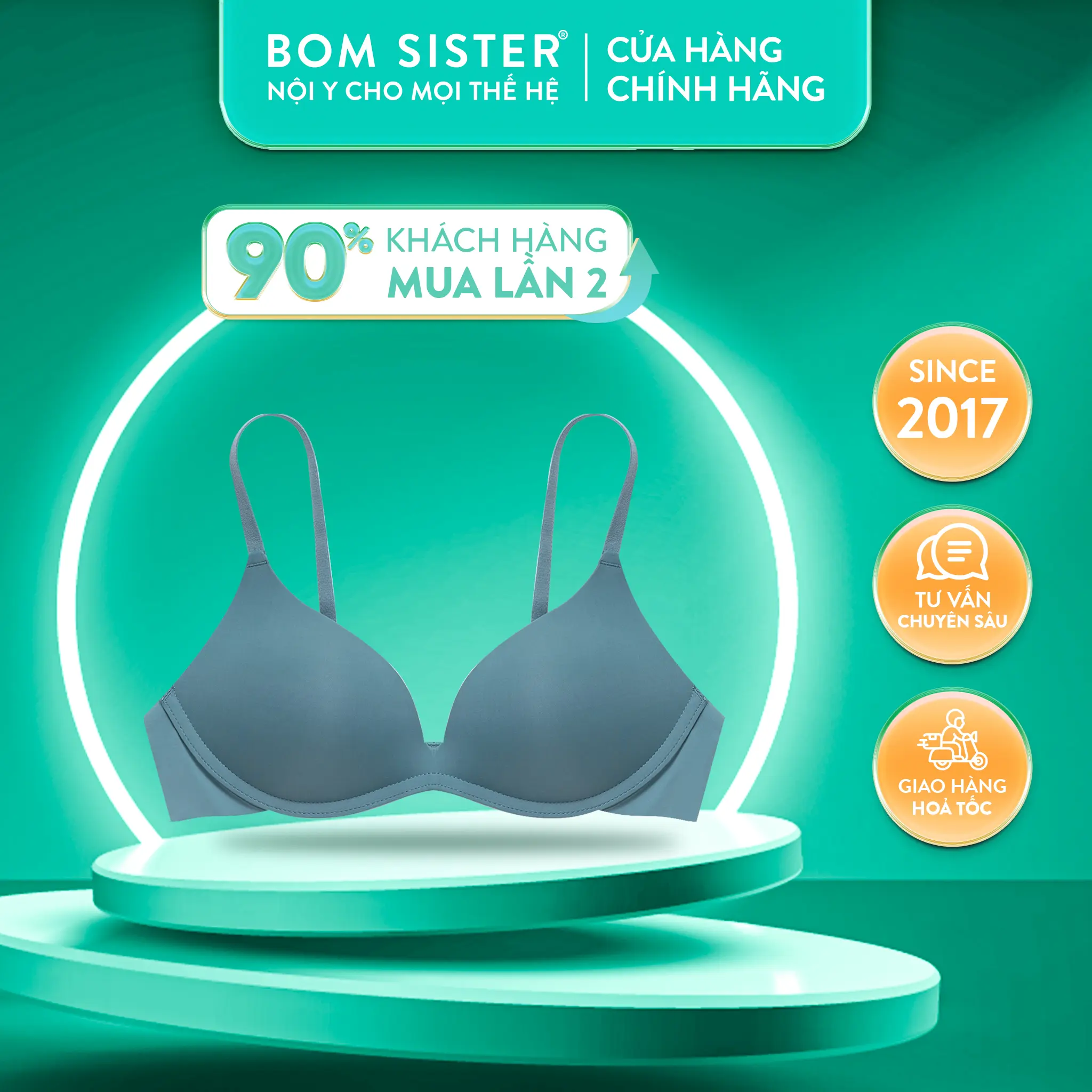 Áo lót nữ không gọng, mút mỏng thun lạnh thoải mái mát mẻ, áo lót cho học sinh, công sở, áo bra gây nhớ nhung nâng đỡ tự nhiên cho chị em women BOM SISTER A1016