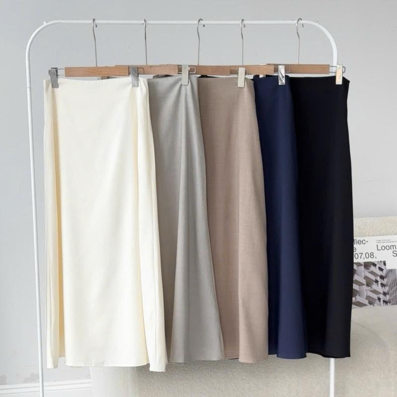 [CÓ BIGSIZE] Chân Váy Dài 90cm CV6 Line Xược Đuôi Cá Xoè Nữ Kem Navy Xám Đen Nâu Voi Nhung Chất Liệu Linen Xược Thoáng Mát Dành Cho Size M L XL 2XL 3XL