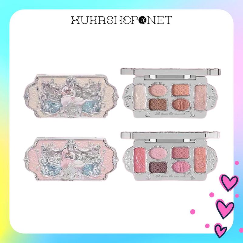 Bảng Phấn Mắt Flower Knows Swan Ballet Sáu Màu Sắc Hiệu Ứng Mịn Màng Lâu Trôi 6.5g