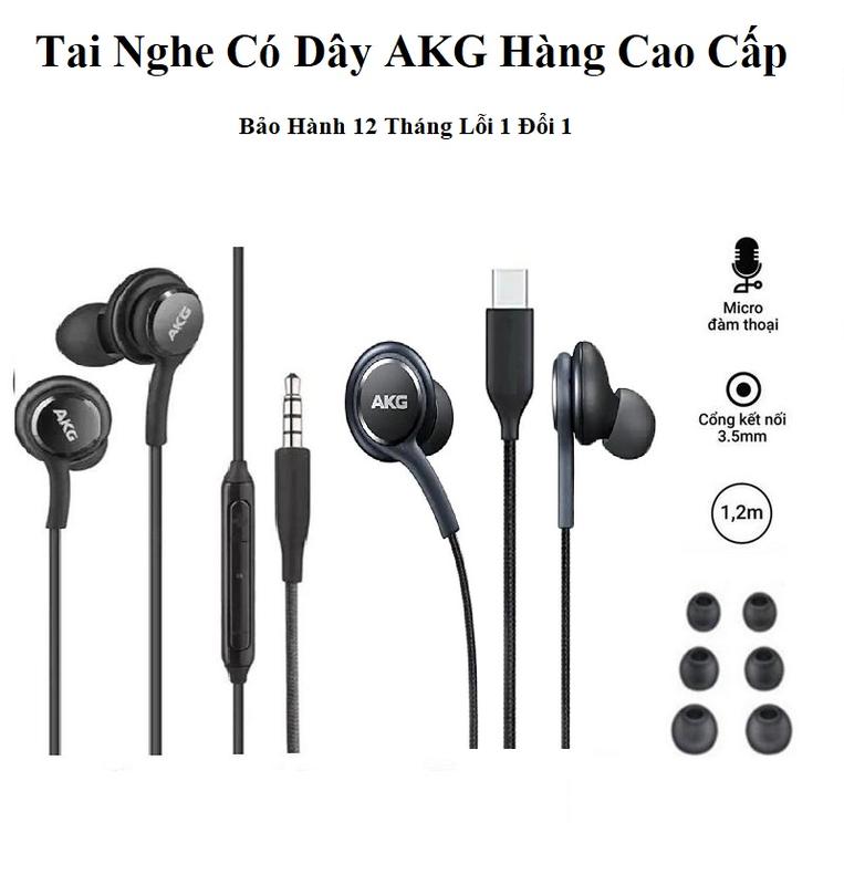 Tai Nghe Có Dây AKG Cao Cấp nhét tai chân 3.5MM/Type C có mic tương thích mọi dòng máy Android nghe nhạc chơi game hay  - Bảo Hành 12 Tháng Lỗi 1 đổi 1