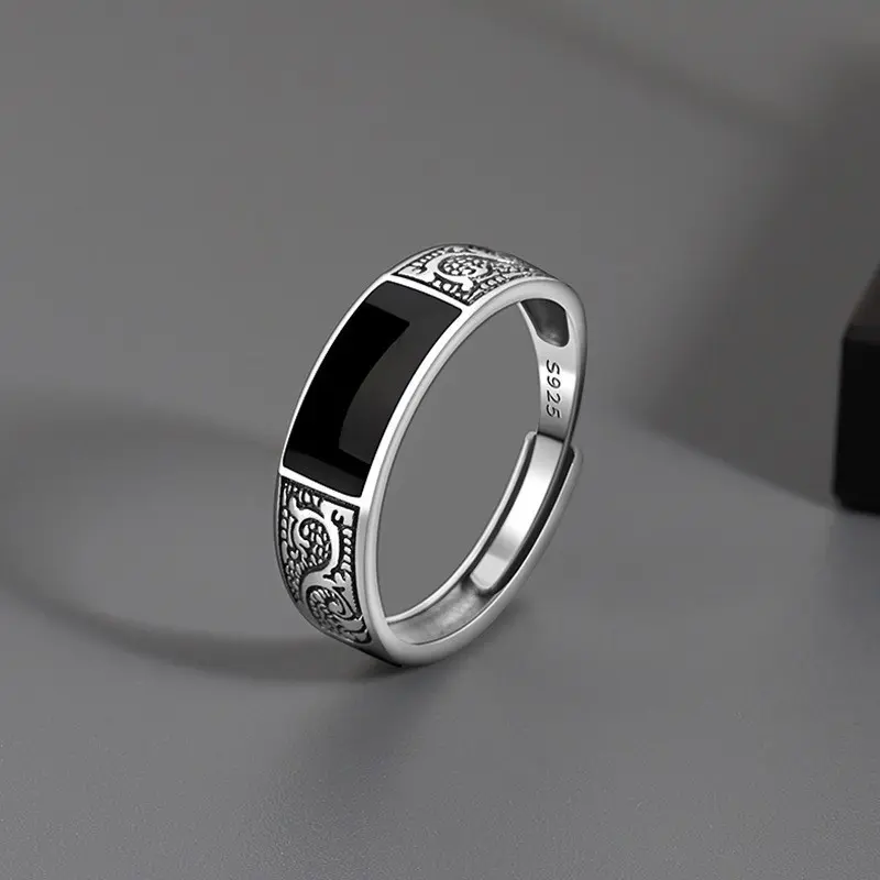 Nhẫn Thép Titan Thời Trang Châu Âu Và Mỹ Phong Cách Cổ Điển Họa Tiết Rồng, Nhẫn Có Thể Điều Chỉnh Mở Bữa Tiệc Đơn Nam Hip Hop, Mua 1 Tặng 1 Ưu Đãi Miễn Phí 6