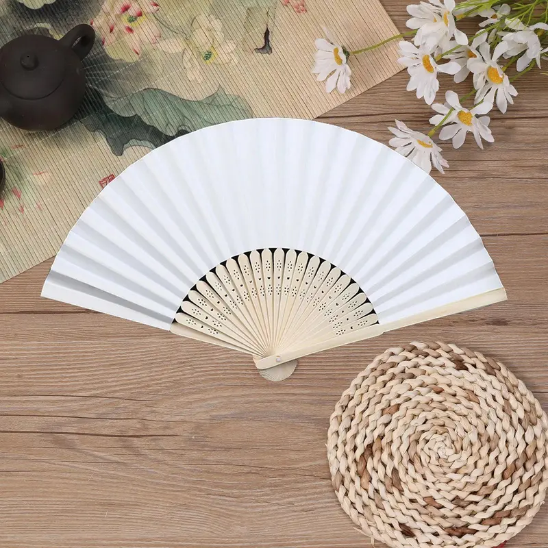 Hollow Out Design Bamboo Fan, 1 Count Portable Pink Folding Hand Fan, Decoration for Home Wedding Party, Mini Fan, Decorations Supplies, Decoration Items 7