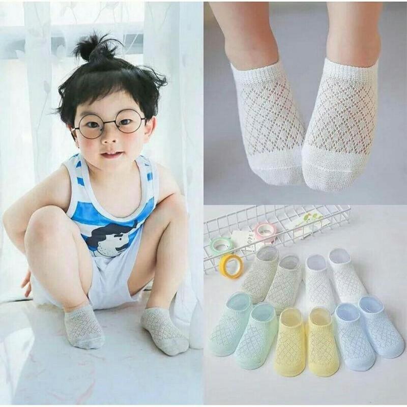 Set 5 Đôi Tất Lưới Cổ Ngắn KLT Dành Cho Bé Sơ Sinh - Mẫu Tất Mỏng Phù Hợp Mùa Hè Len