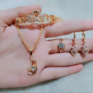 SET PERHIASAN ANGSA PERMATA BANGEL CANTIK