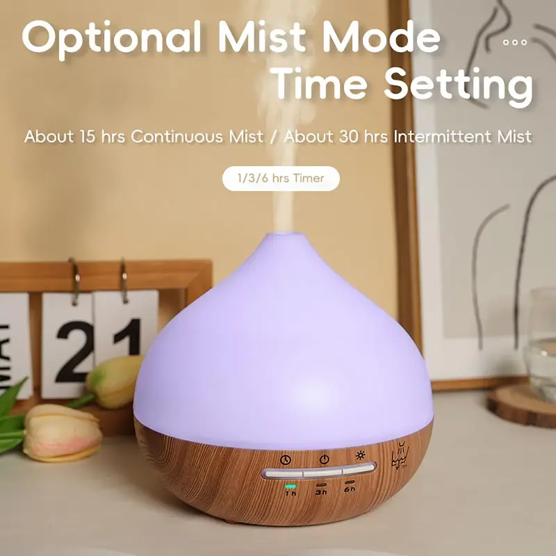 300ML Aroma Diffuser, Essential Oil Humidifier with Wood Grain Design, USB Powered Aromatherapy Diffuser, Home Humidifier for Bedroom, Office, Living Room 7