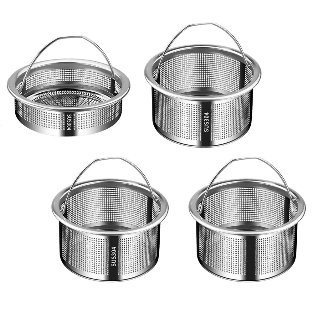 Sink Strainer Food Filter Easy to Clean Universal Sink Drain Basket Stainless Steel for Sink Household Restaurant RV Kitchen