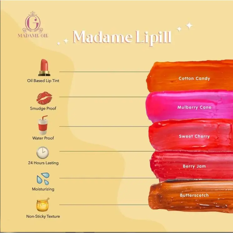 MADAME GIE LiPill Lip Tint 1