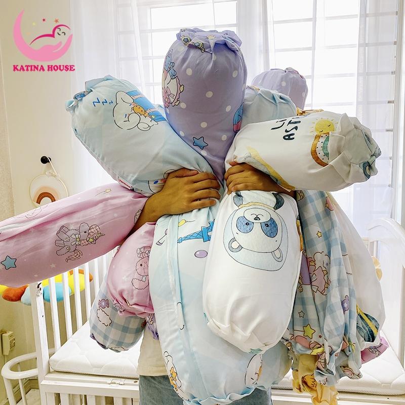 Gối ôm cho bé Katina House 60-80cm, tencel 60s gòn lông vũ nhân tạo mềm mại mát lạnh 3