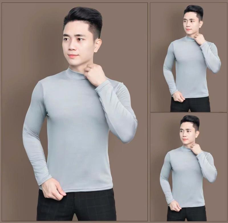 COMBO 2 Áo giữ nhiệt lót nỉ thu đông nam nữ ấm áp co giãn 4 chiều trẻ trung thanh lịch form hợp - Hoodie, Menswear Nhung 3