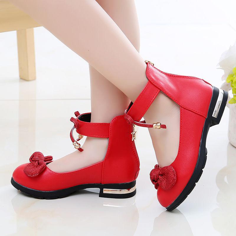 Giày Bé Gái, Phong Cách Hàn Quốc, Giày Cao Gót Cho Trẻ Em, Đế Mềm, Giày Công Chúa, Cho Trẻ Em Trung Bình Và Lớn, Bé Gái, Làm Bằng Da, Thích Hợp Cho Mùa Lò Xo Và Mùa Thu, Hàng Mới Về Năm 2024 Sandal Cho Bé 7