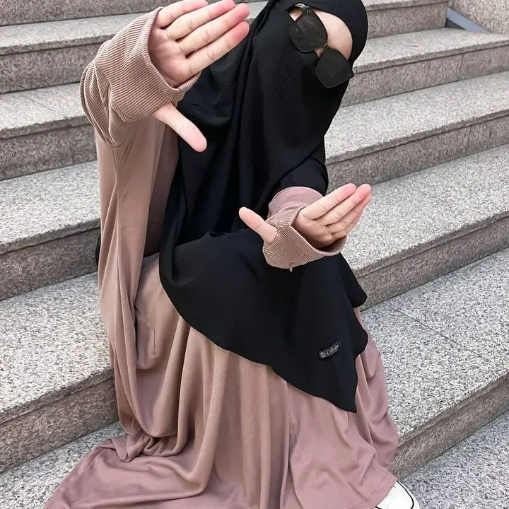 Shera Abaya Knit Azda Abaya Ribb Knit Premium Abaya sporty Dress