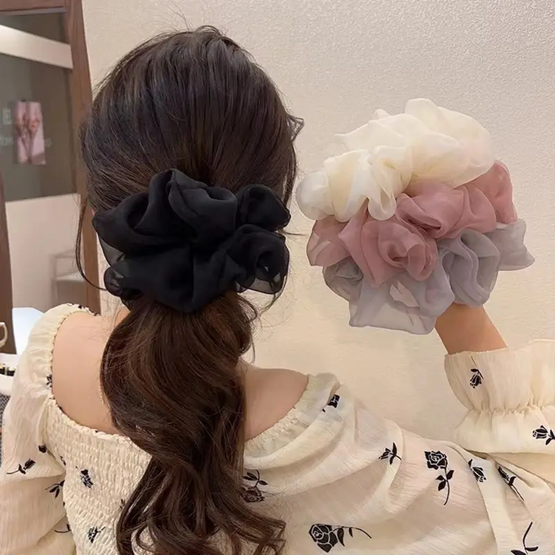 Scrunchie Voan, Phong Cách Ngọt Ngào Và Nhẹ Nhàng, Dây Buộc Tóc Thanh Lịch Và Dễ Phối Đồ Dây Buộc Tóc, Phong Cách Công Chúa Thanh Lịch Kiểu Pháp, Phụ Kiện Tóc Nữ Women 6