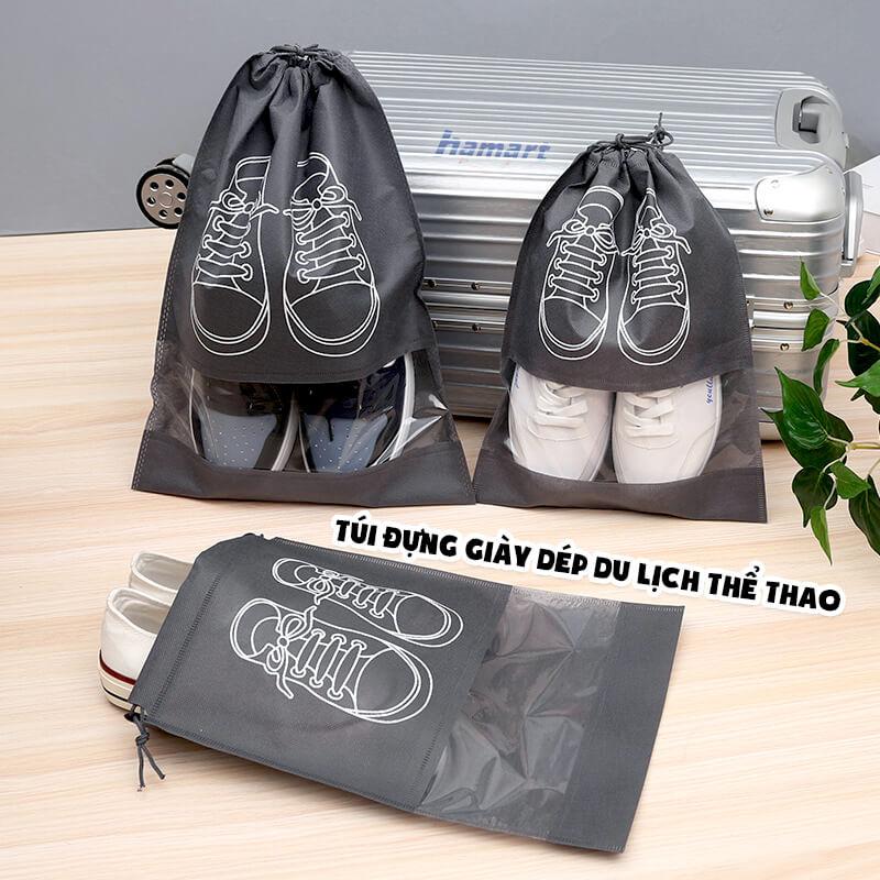 Túi Đựng Giày Dép Du Lịch Nam Nữ Có Dây Rút Bag Để Giày Đá Bóng Thể Thao Thoáng…