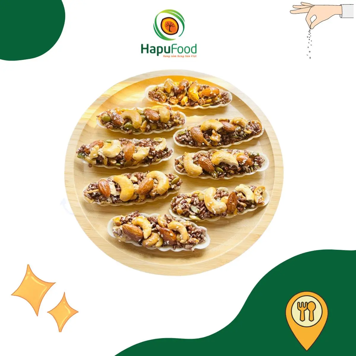 Bánh thuyền mix hạt gạo lứt 265g - Không đường Ăn Vặt Food