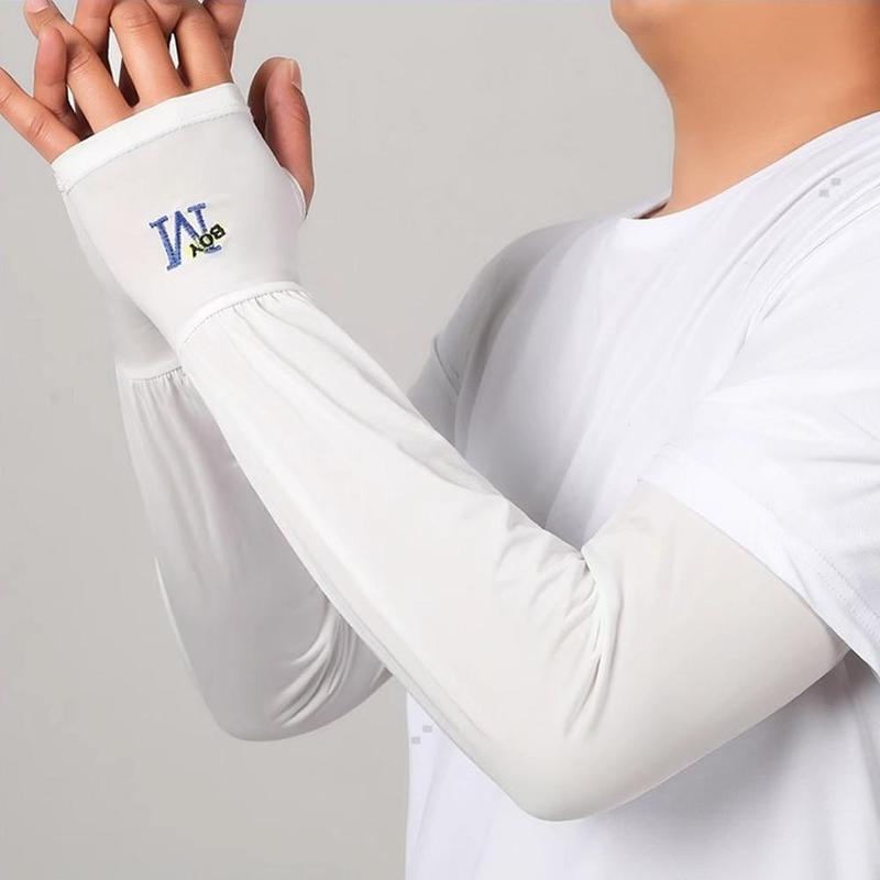 Tay Áo Cánh Dơi Chống Nắng, Dành Cho Nam Và Nữ, Có Găng Tay Hở Ngón Tay Che Cánh Tay Ngầu Băng Giá, Q4R5 Phụ Kiện Đeo Tay 1